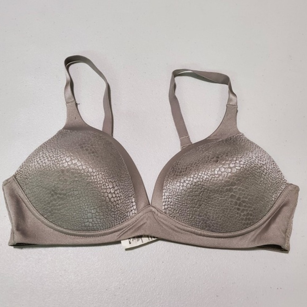 Warner's Women Bra 34C Gray Blissful Benefits Back-Smoothing Comfort Lift